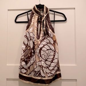 Bebe Silk blouse halter style top